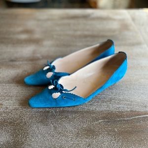 Christian Louboutin suede cut-out flats | 39